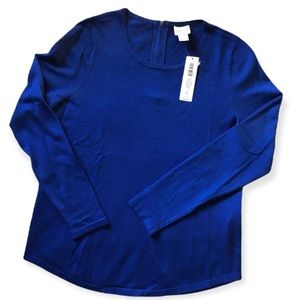 CHICO'S Royal Blue Rayon Blend Pullover Sweater Sz 0 Small NWT